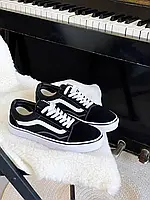 Женские кеды в стиле Vans Old Skool, черно-белый, Китай Ванс Олд Скул чорно-білі