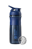 Шейкер спортивний пляшка BlenderBottle SportMixer 28oz 820ml Navy Original GG, код: 8105085