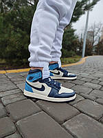 Nike Air Jordan 1 Retro High Patent Blue Toe v2