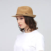 Шляпа унисекс трилбы LuckyLOOK 376-879 One size Бежевый