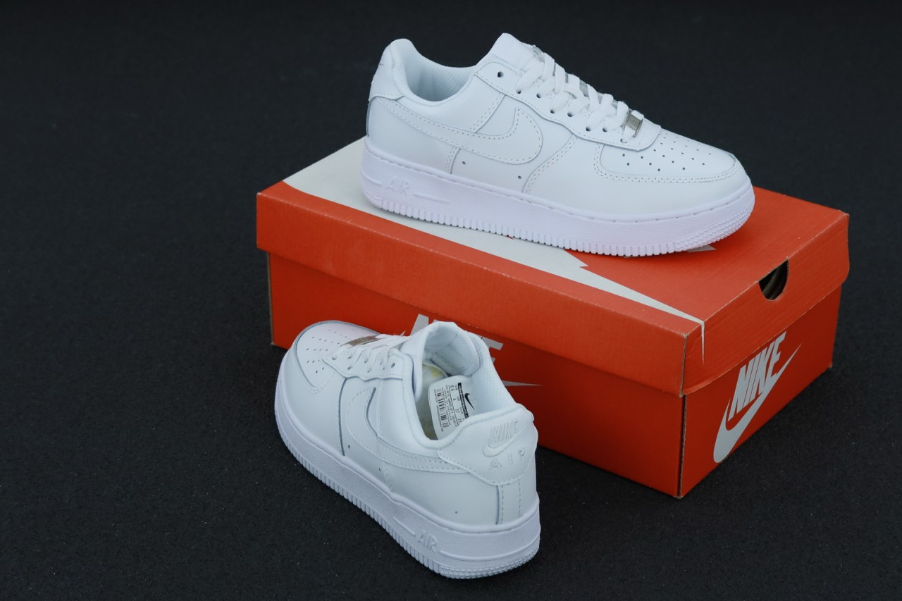 Женские кроссовки Nike Air Force 1 Low, кожа, белый, Вьетнам Найк Еір форс шкіряні білі - фото 7 - id-p2179240289