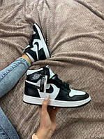 Жіночі кросівки Nike Air Jordan 1 Retro High, шкіра, чорно-білий, В'єтнам Найк Eir Джордан 1 Ретро Хай