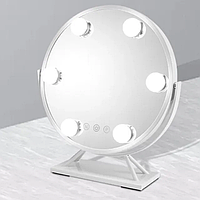 Дзеркало для макіяжу з LED-підсвіткою Led Mirror 5 JX-526, колір біле