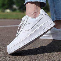 Мужские кроссовки Nike Air Force 1 Low, кожа, белый, Вьетнам Найк Еір Форс 1 Лов шкіряні білі