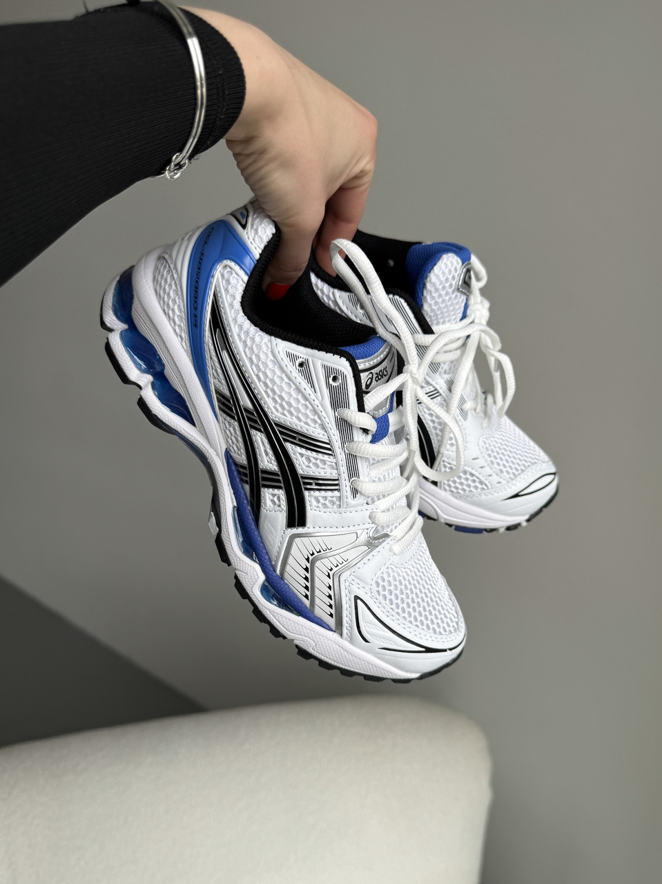 Кросівки чоловічі білі Asics Gel-Kayano 14 White Blue Black (15821), фото 1