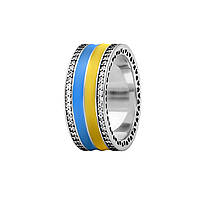 Серебряное кольцо "С Украиной в сердце"