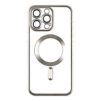 Чехол TPU Metallic Chrome Full Camera with Magsafe для Iphone 14 Pro Max Цвет Titan
