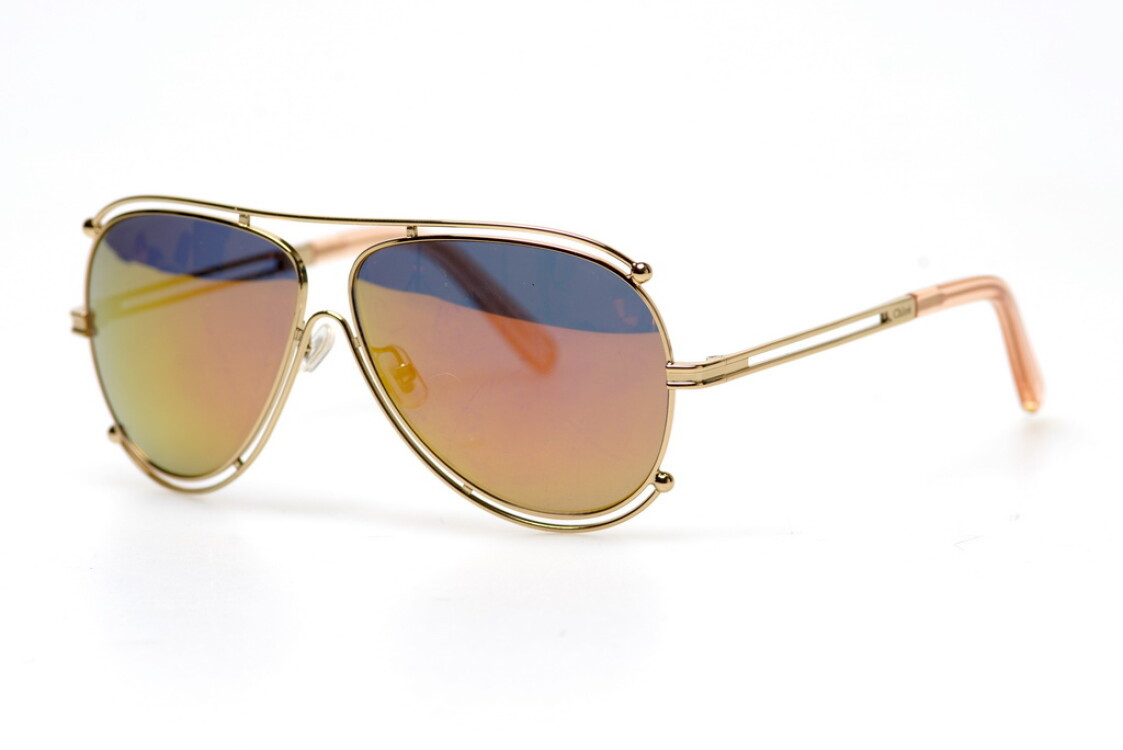 Жіночі брендові окуляри Chloe 121s-785-W Золотий (o4ki-11171)