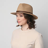 Шляпа LuckyLOOK унисекс федора 842-985 One size Бежевый