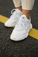 Женские кроссовки Adidas Ozweego, белый, рефлектив, Вьетнам Адідас Озвіго білі рефлектив