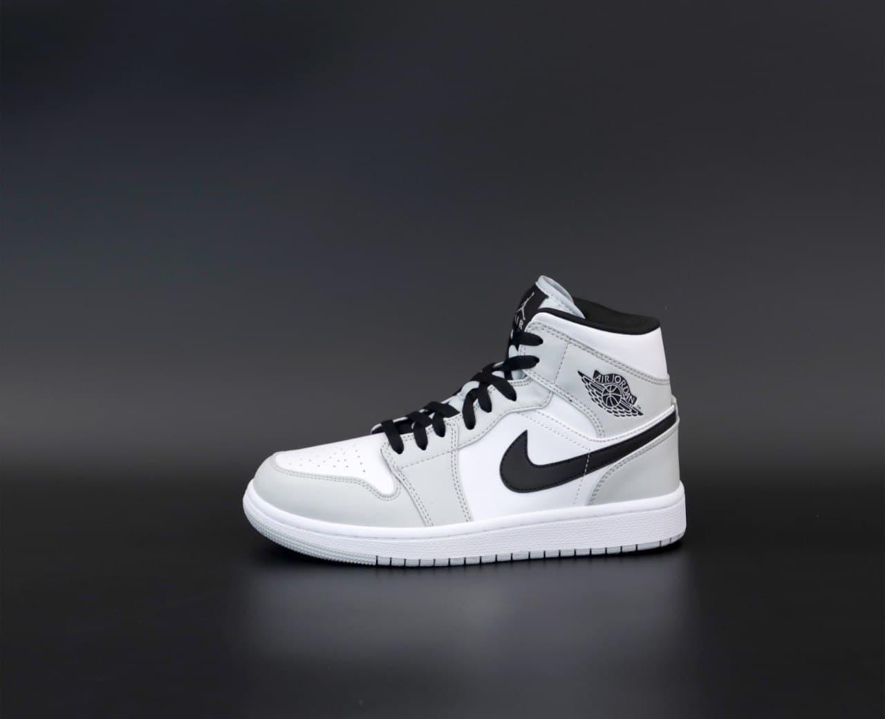 Женские кроссовки Nike Air Jordan 1 Retro High, Найк Еір Джордан (Джордани), білі з сірим - фото 6 - id-p2179251001