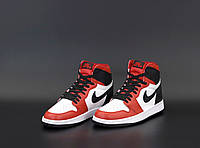 Чоловічі кросівки Nike Air Jordan 1 Retro High, шкіра, червоний, білий, чорний, В'єтнам 42