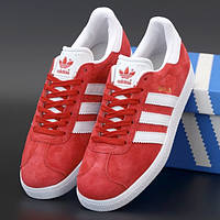 Мужские кроссовки Adidas Gazelle OG, красный, белый, Вьетнам 42