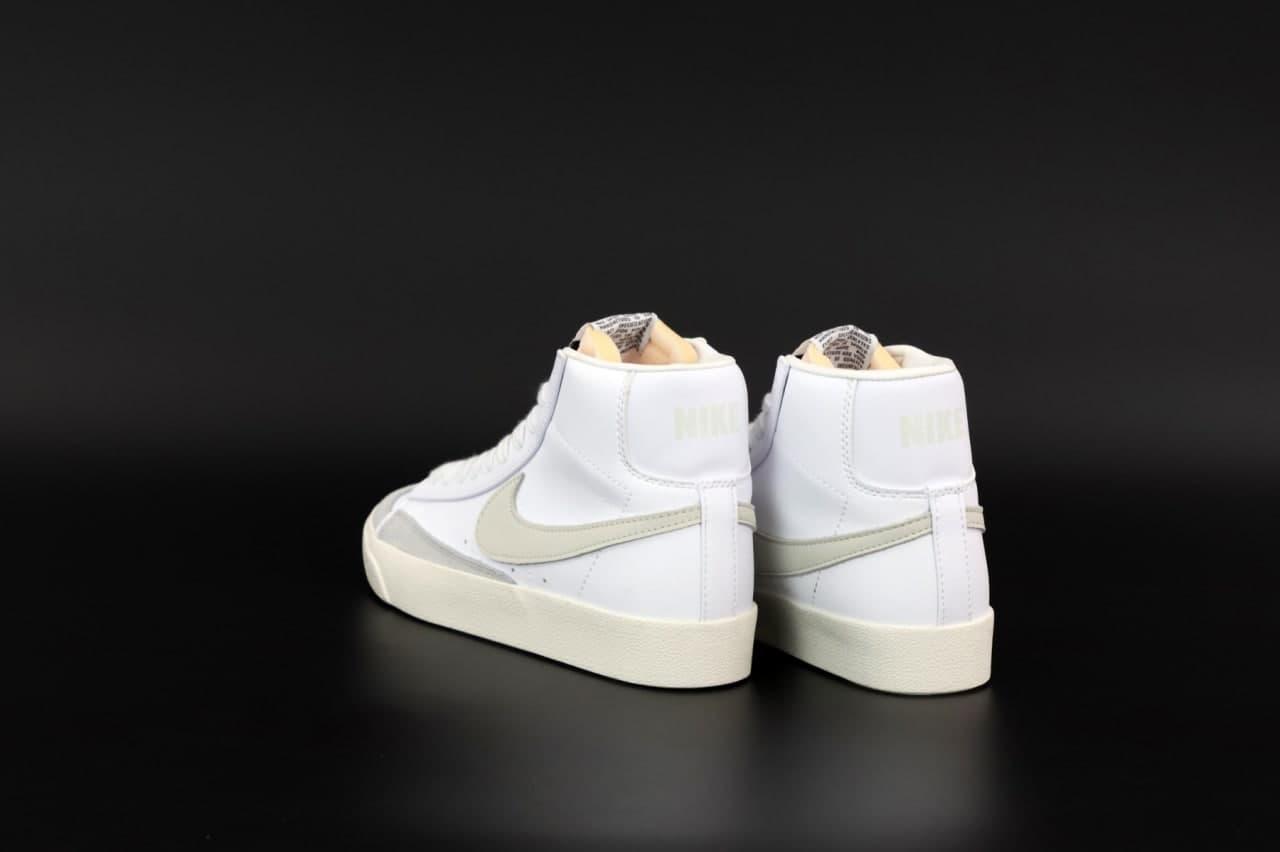 Женские кроссовки Nike Blazer Mid, белый, серый, Индонезия 37 - фото 5 - id-p2179251158