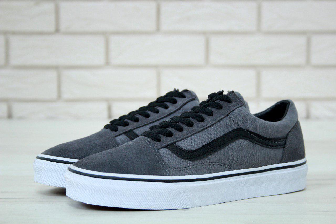 Мужские кеды Vans Old Skool, серый, Камбоджа 40.5 - фото 1 - id-p2179252728