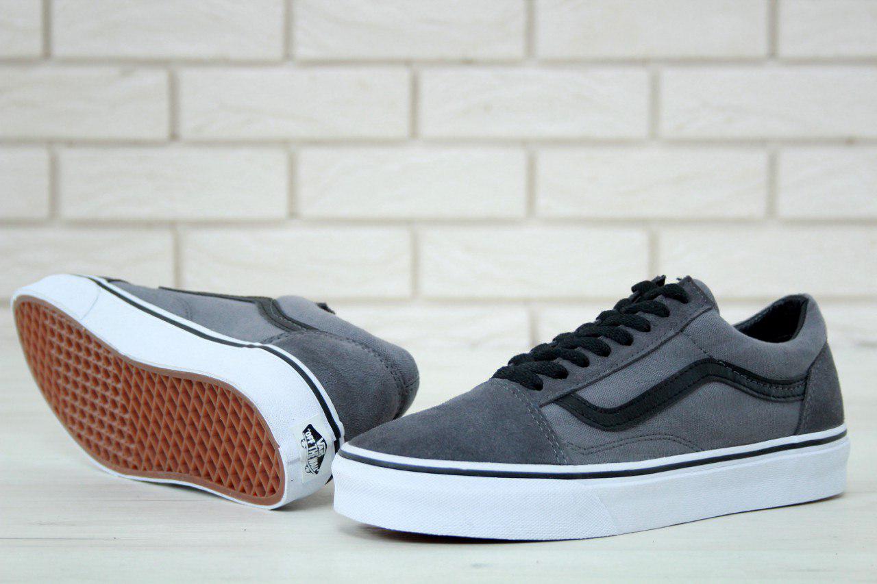 Мужские кеды Vans Old Skool, серый, Камбоджа 40.5 - фото 6 - id-p2179252728