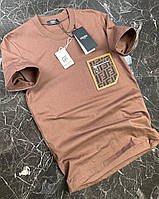 Мужская футболка Fendi коричневая