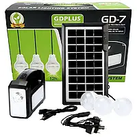 Зарядный комплект + Освещение GD7 27000мАч. Солнечная панель,Power Bank,Фонарь,Лампы.Гарантия 2 года