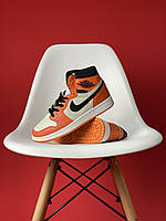 Кроссовки Nike Air Jordan 1 Retro Reverse Shattered Backboard (Оранжевый) Найк Джордан реверс 38 39