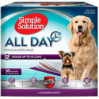 Пеленки для собак Simple Solution All Day Premium Dog Pads с ароматом лаванды 60 х 58 см 50 шт