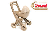 Коляска для ляльок з люлькою Eco Beige 0121/02eco DOLONI 9