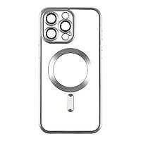 Чехол TPU Metallic Chrome Full Camera with Magsafe для Iphone 12 Цвет Chrome Silver