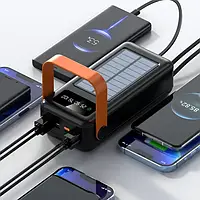 Зарядное устройство Solar Power Bank 80000 мАч на солнечной батарее +Фонарь. Гарантия 2 года