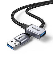 Кабель UGREEN US115 USB 3.0 Extension Cable Aluminum Case 1m (Black)(UGR-10495)