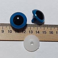 Синие глаза для игрушек, Ø25мм(с зажимами)