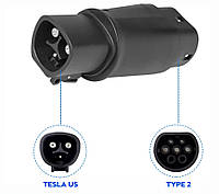 Переходник для зарядки электромобиля TESLA US - Type 2 EU 1 фаза, 7 кВт, 32A hr