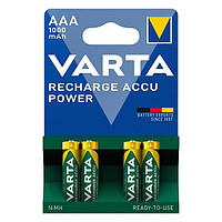Аккумуляторные батарейки AAA VARTA ACCU AAA 1000mAh BLI 4 шт (READY 2 USE) HH, код: 8375673