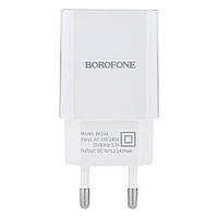 Сетевое Зарядное Устройство Borofone BA20A Type-C 1USB 2.1A Цвет Белый