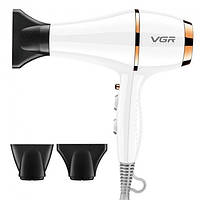 Фен для волос VGR V-414 3 насадки 2200W White (3_03491) GG, код: 8153060