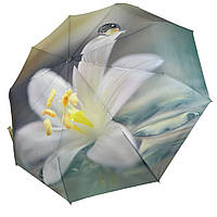 Женский зонт-автомат в подарочной упаковке с платком цветочный принт от Rain Flower 01030-2
