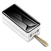 УМБ Power Bank 60000mAh повербанк с экраном и фонариком White (11232-hbr)