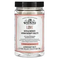 J R Watkins, Love, ароматерапевтические таблетки для ванны и душа, пион и пачули, 6 ароматических таблеток, 22