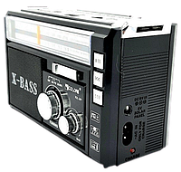 Радиоприемник аккумуляторный и от сети 220В радио, USB+SD, Bluetooth, фонарик GOLON RX-381BT Черный hr
