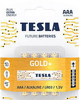 Батарейки Tesla AAA (LR03) Gold+ 1.5V 4шт hr