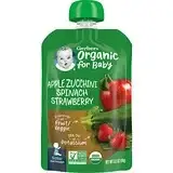 Gerber, Organic for Baby, 2nd Foods, яблоко, цукини, шпинат и клубника, 99 г (3,5 унции) Киев