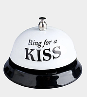 Дзвінок настільний "RING FOR A KISS" білий sexstyle
