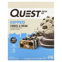 Quest Nutrition, Протеиновый батончик, печенье со сливками, 4 батончика, 50 г (1,76 унции) Киев