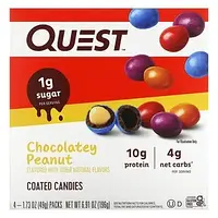Quest Nutrition, Арахисовые конфеты в шоколадной глазури, 4 упаковки по 49 г (1,73 унции) Киев
