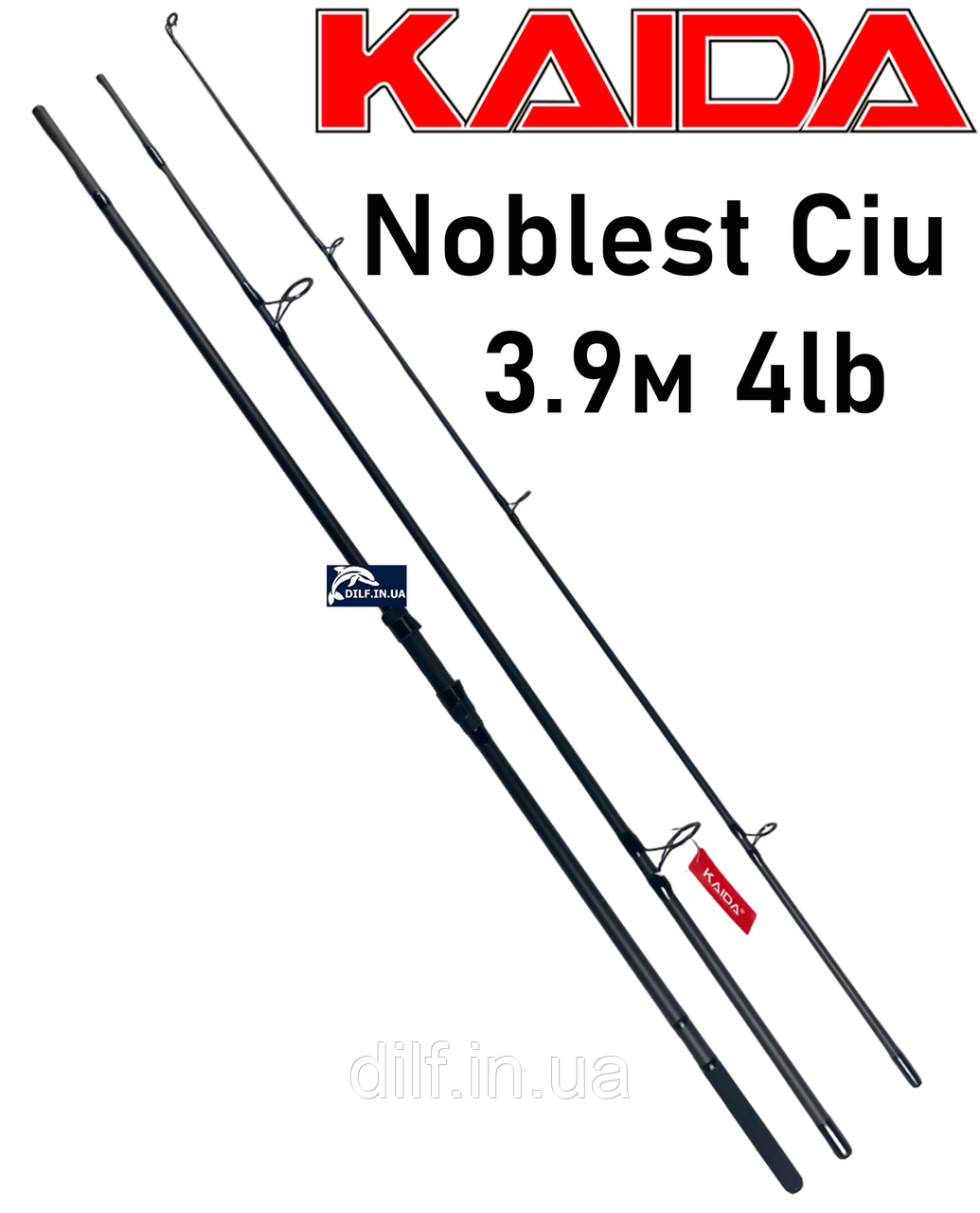 Вудилище Kaida Noblest Ciu 3.9м 4lb коропове 38 мм перше кільце, фото 1