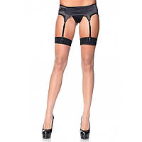 Чулки с узорами One Size Tana Sheer Thigh High Stockings от Leg Avenue, бежево-черные sexstyle