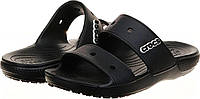Crocs classic sandal шлепанцы чёрные на толстой подошве.