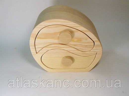 Дерев'яний комод Великий на два відділення 17*8*15 см 0327, фото 1