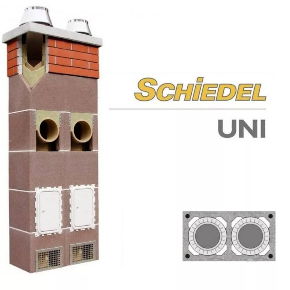 Двоходова димохідна система SCHIEDEL UNI (без вентиляції) 1418