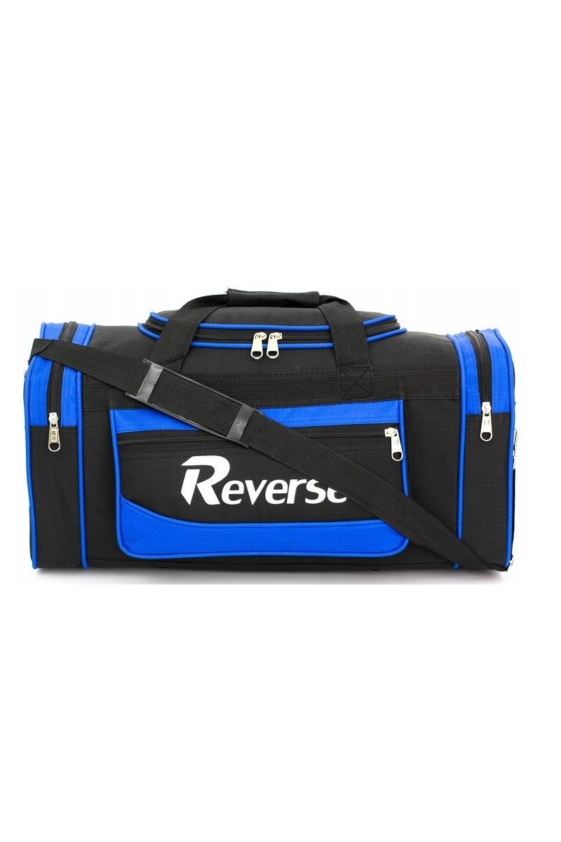 Дорожня сумка середній розмір із кордури 58L Reverse чорна із синім