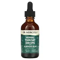 Dr. Mercola, Herbal Throat Drops with Slippery Elm, 2 fl oz (60 ml) Киев