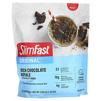 SlimFast, Original, смесь для коктейлей, заменяющая прием пищи, с насыщенным шоколадным вкусом, 1,35 кг (2,98